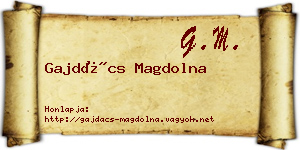 Gajdács Magdolna névjegykártya