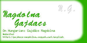 magdolna gajdacs business card