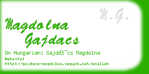 magdolna gajdacs business card